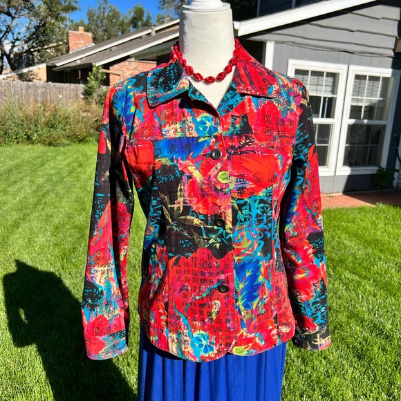 Chicos Abstract Print Jacket - Picture 5 of 10